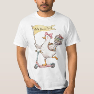  Silly Goose Scooter  Back to School Customisable  T-Shirt