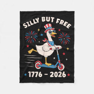 Silly Goose Shirt 4th Of July Funny Fourth Of July Fleece Blanket