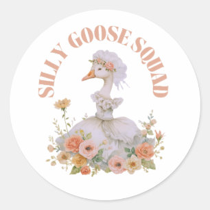 Silly Goose Squad Bachelorette Funny Bridal Classic Round Sticker