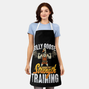 Silly Goose Strength Training Weightlifting Meme Apron