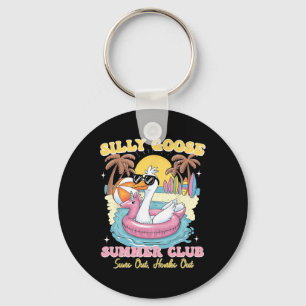 Silly Goose Summer Club Summer Vacation Beach Wome Key Ring