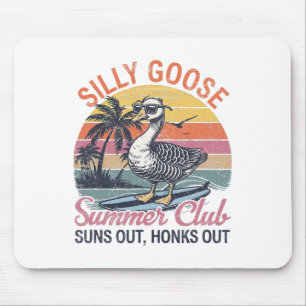 Silly Goose Summer Club Surfing Lover Beach Trip V Mouse Pad