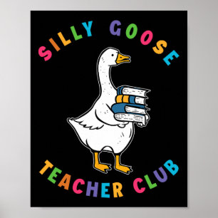 Silly Goose Teacher Club Colourful Print Goose Bac