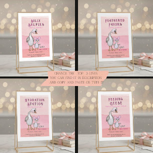 Silly Goose Universal Party Sign Template   Edit