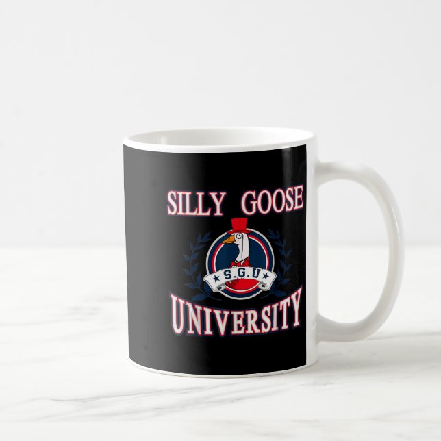 Silly Goose University Funny Meme Coffee Mug (Right)