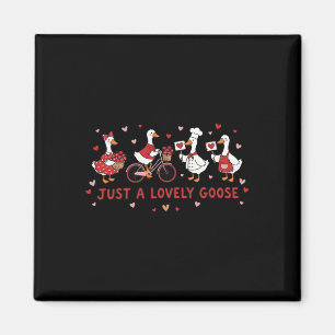 Silly Goose Valentine Cute Honk Love For Couples Magnet
