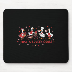Silly Goose Valentine Cute Honk Love For Couples Mouse Pad
