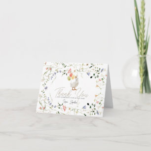 Silly Goose Wildflower Floral Baby Shower Thank You Card