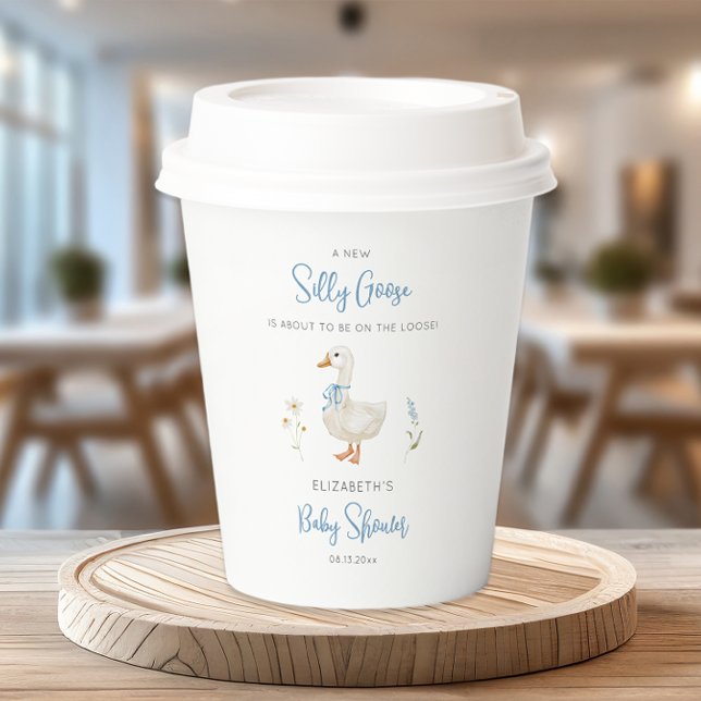 Silly Goose Wildflower Floral Boy Baby Shower Paper Cups (Creator Uploaded)