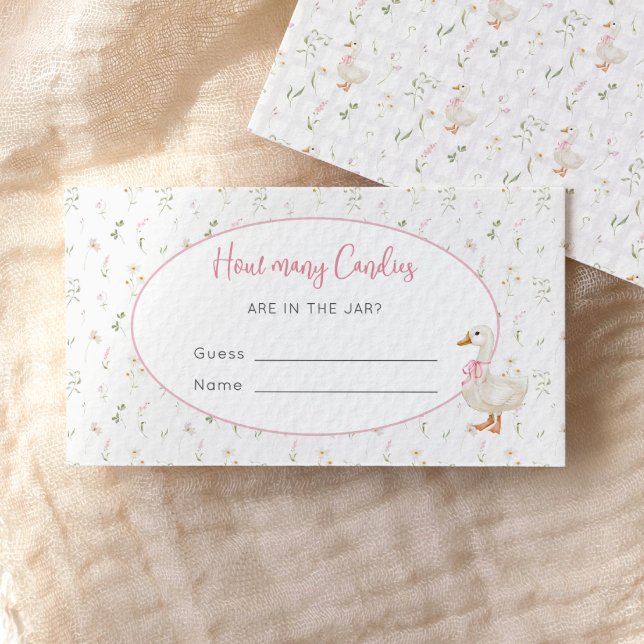 Silly Goose Wildflower Pink How Many candies Enclosure Card (Creator Uploaded)