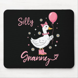 Silly Granny Cute Goose Grandmother Family Mouse Pad