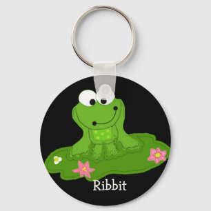 Silly Green Frog Key Ring