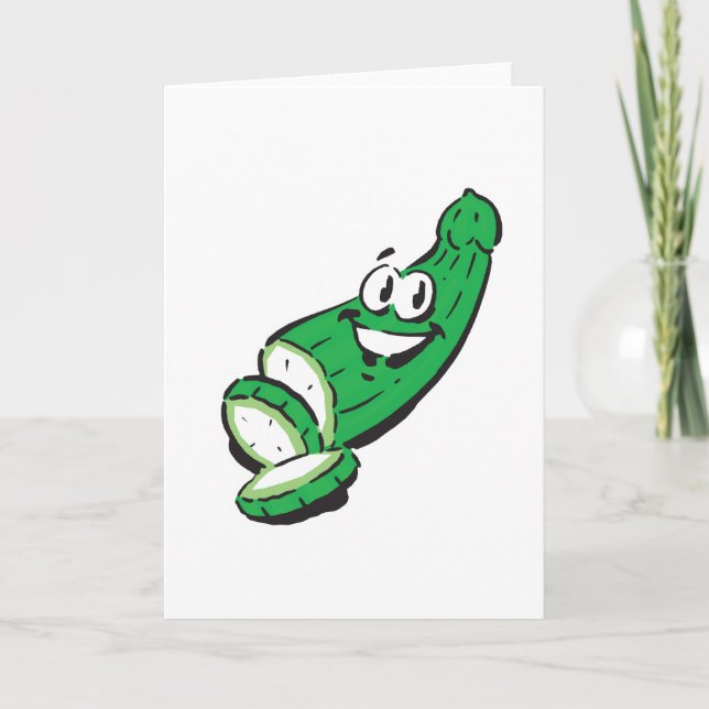 silly happy cucumber card (Front)