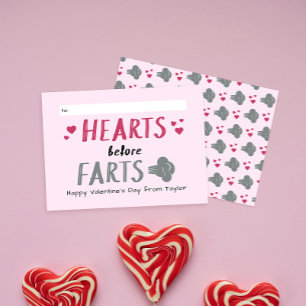 Silly Hearts Before Farts Classroom Valentine Card