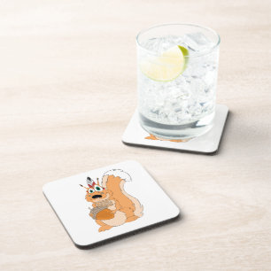 Silly Indian Squirrel Coaster