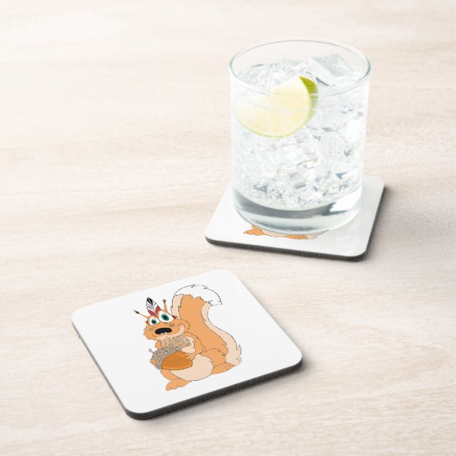 Silly Indian Squirrel Coaster (Right Side)