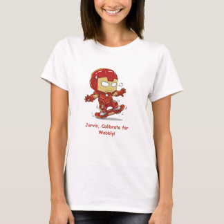 Silly Ironman Skateboarder - Calibrate For Wobbly! T-Shirt
