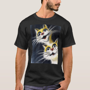 Silly kittens two white cats T-Shirt