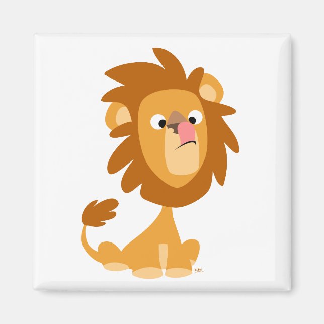 Silly Lion! cartoon magnet (Front)