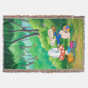 Silly Little Bunny Throw Blanket