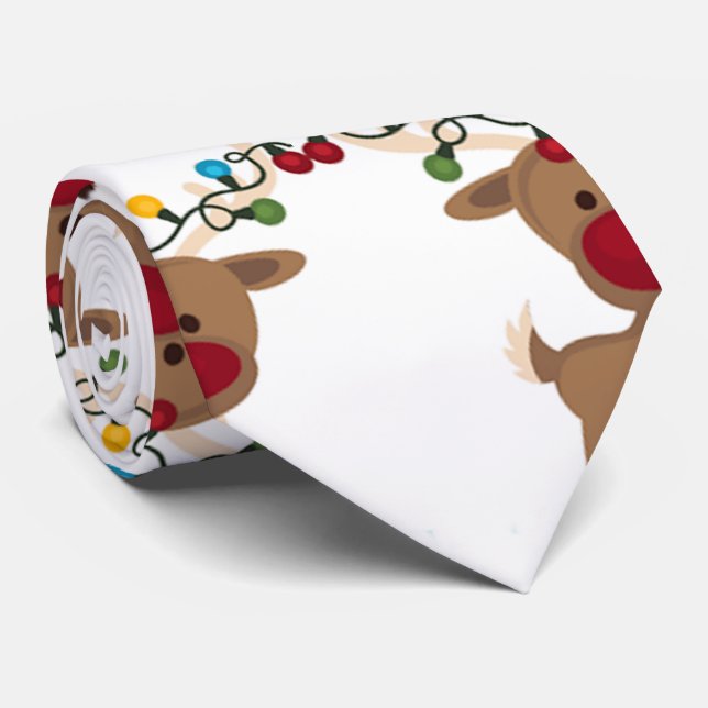 SILLY LITTLE REINDEER CHRISTMAS TIE (Rolled)