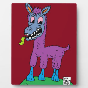 Silly llama Monster Plaque