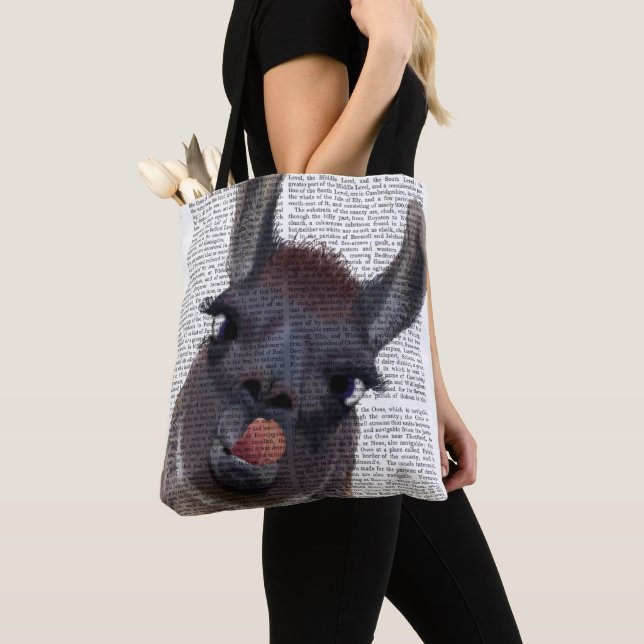 Silly Llama Tote Bag (Close Up)