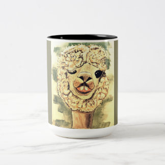Silly Llama Two-Tone Coffee Mug
