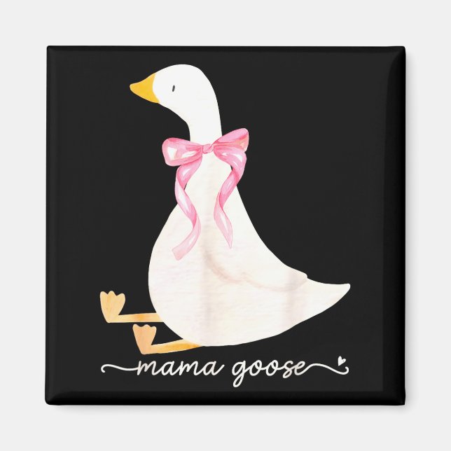 Silly Mama Goose Daddy Goose Matching Goose Family Magnet (Front)