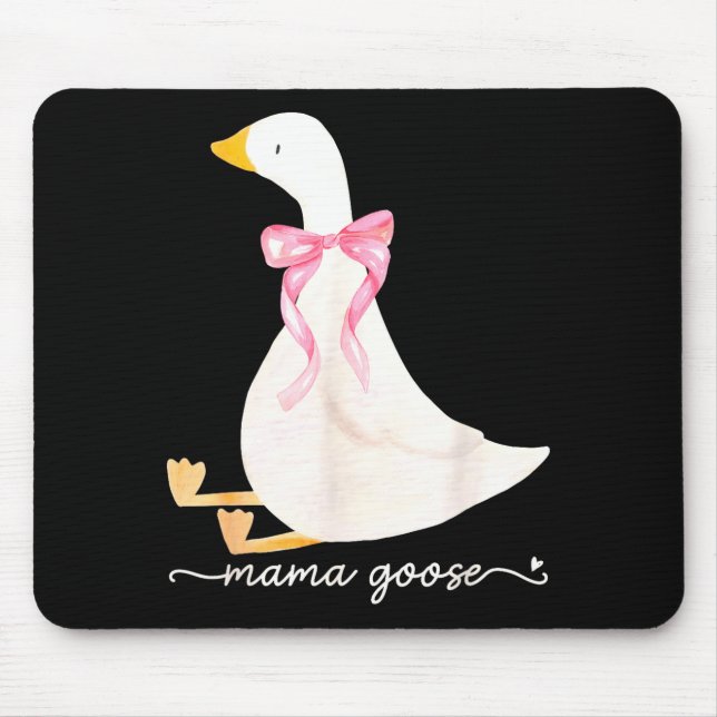 Silly Mama Goose Daddy Goose Matching Goose Family Mouse Pad (Front)