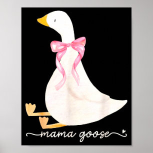 Silly Mama Goose Daddy Goose Matching Goose Family Poster