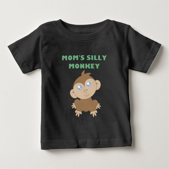 Silly Monkey - Baby Fine Jersey T-Shirt (Front)