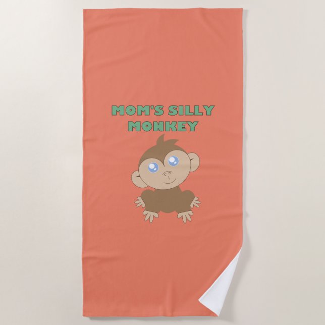 Silly Monkey - Beach Towel (Front)