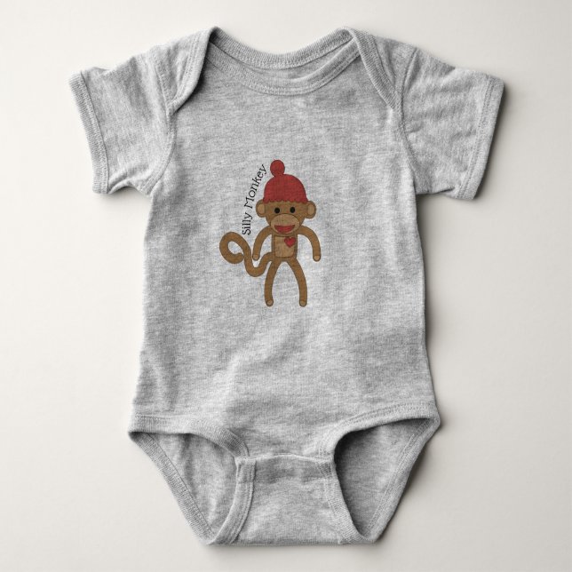 Silly Monkey Infant Design Baby Bodysuit (Front)