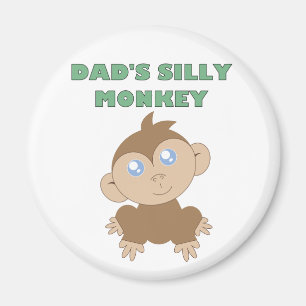 Silly Monkey - Standard, 2¼ Inch Round Magnet Magnet