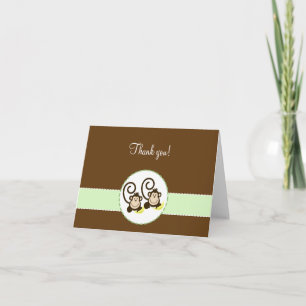 SILLY MONKEYS Folded Thank you notes
