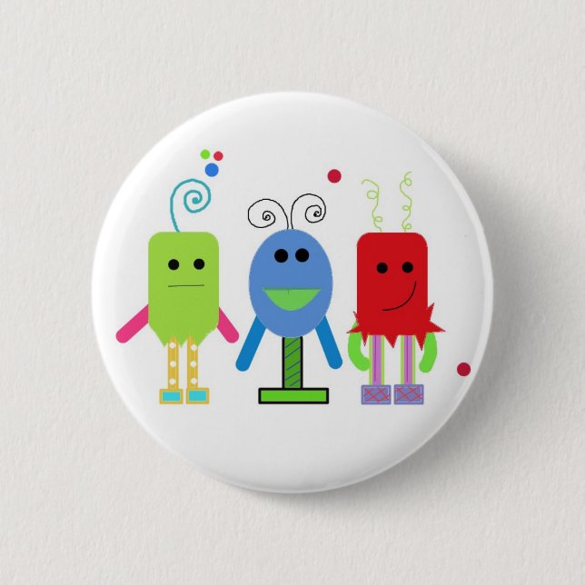 Silly Monsters 6 Cm Round Badge (Front)