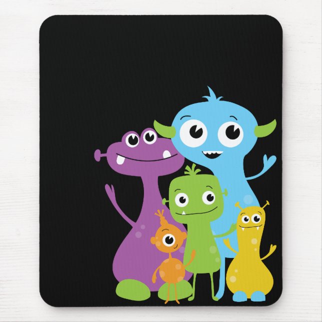 Silly Monsters Mousepad for Kids (Front)