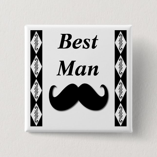 Silly Moustache Button (Front)