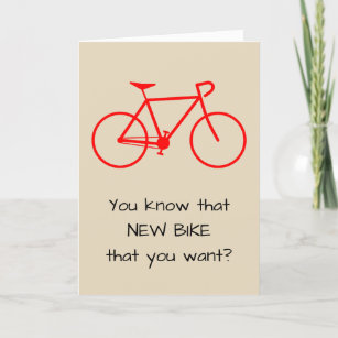 Silly New Bike Birthday Card