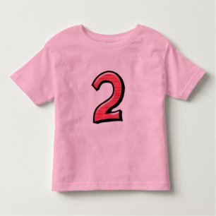 Silly Number 2 red Kids T-shirt