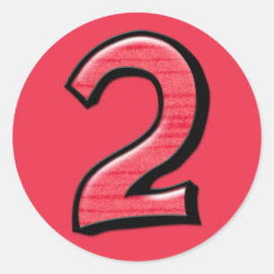 Silly Number 2 red Sticker
