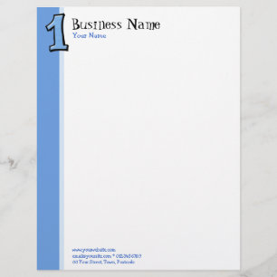 Silly Numbers1 blue Letterhead Design