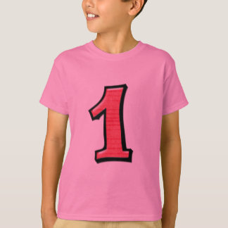 Silly Numbers 1 red Kids T-shirt