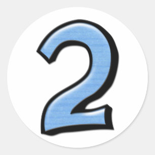 Silly Numbers 2 blue Sticker