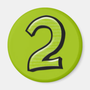 Silly Numbers 2 green  Magnet