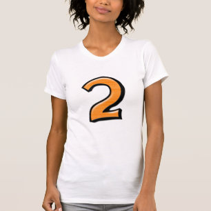 Silly Numbers 2 orange Ladies T-shirt