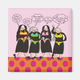 Silly Nuns in Bikinis  Magnet