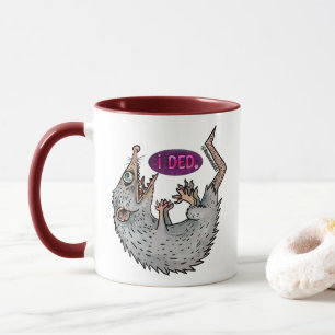 silly opossum mug