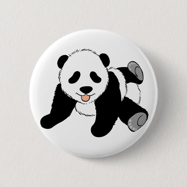 Silly Panda 6 Cm Round Badge (Front)